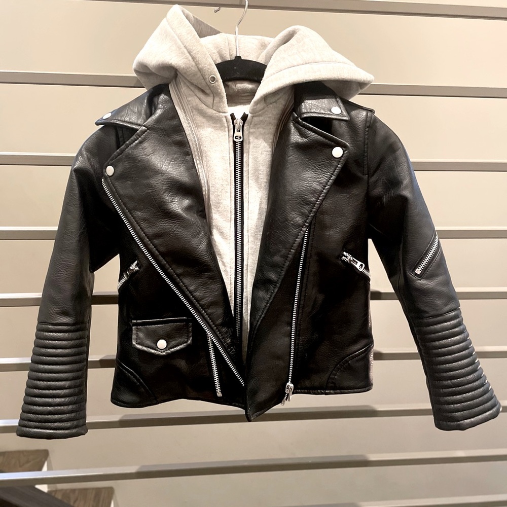 Zara girl motorcycle jacket